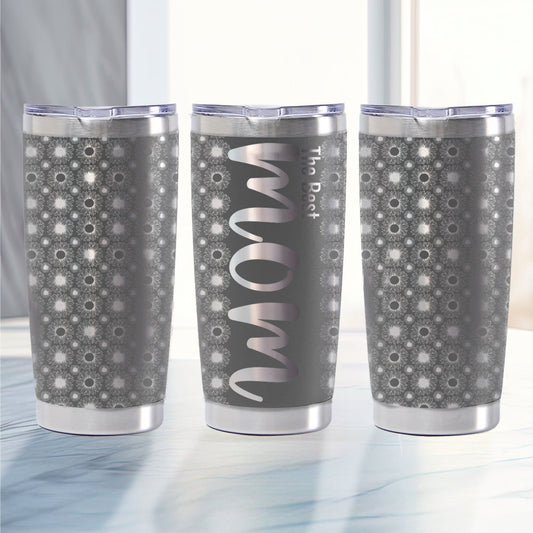 Tumbler- Personalized Stainless Steel Tumbler with Name & Sunflower Design